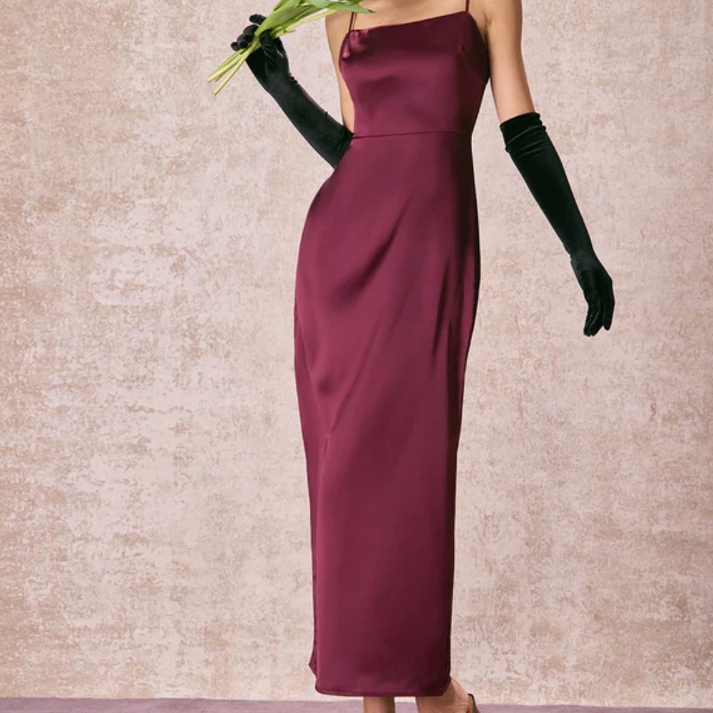 Rihoas Mulberry Red Slip Dress